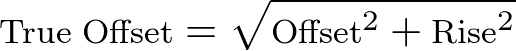 true offset formula