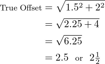 true offset formula